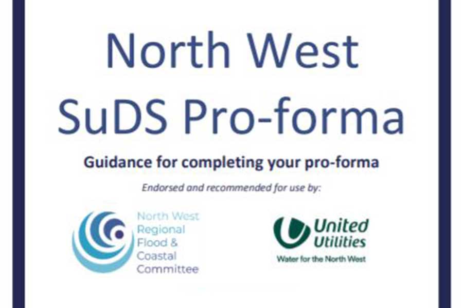 North West England SuDS Pro-forma Released